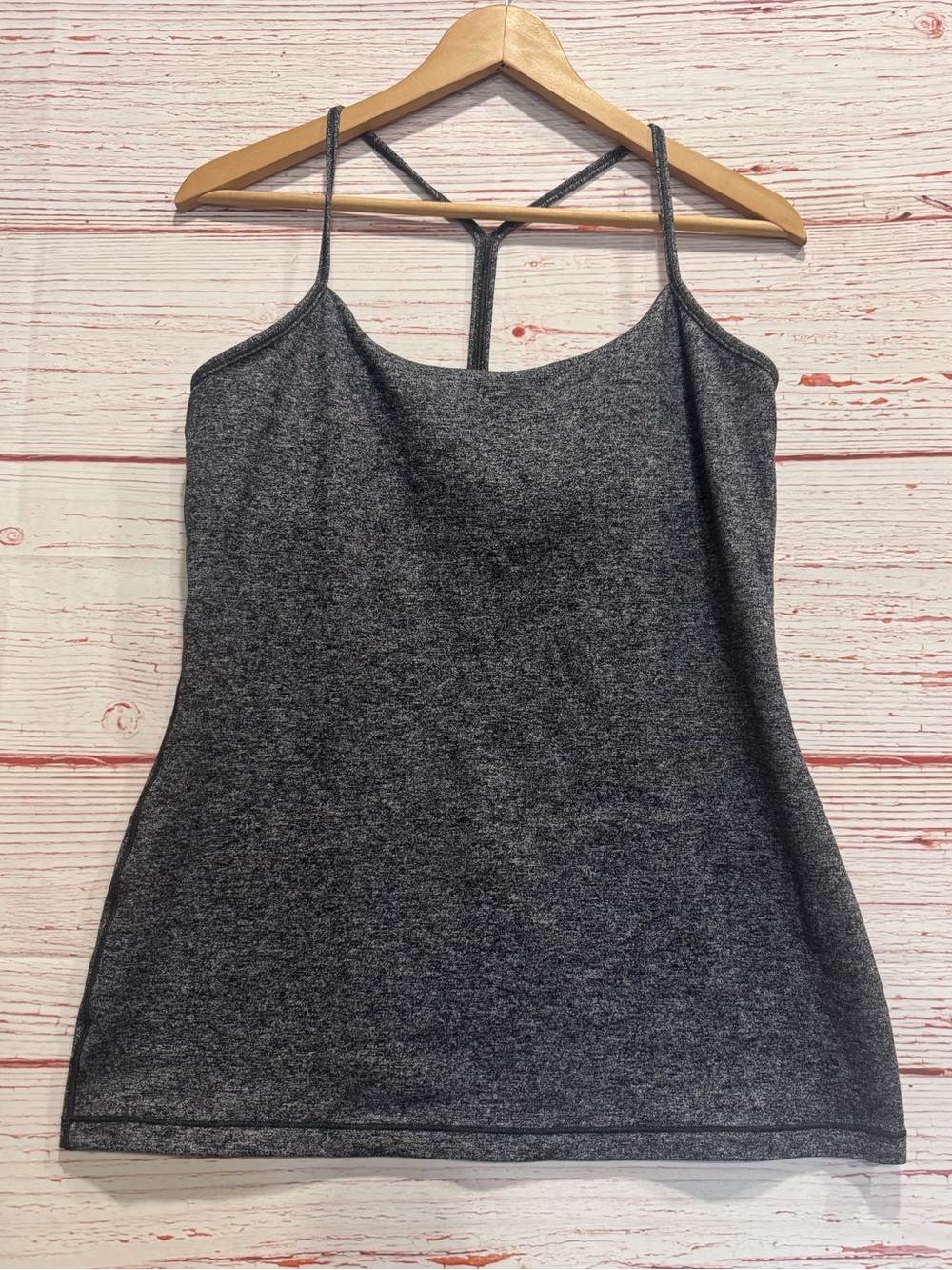 Lululemon Power Pose Tank in Heathered Black Sz 12